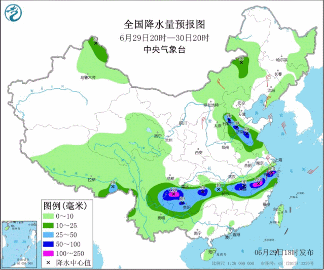 ▲圖為近30天全國(guó)降水實(shí)況圖。來源：中央氣象臺(tái)